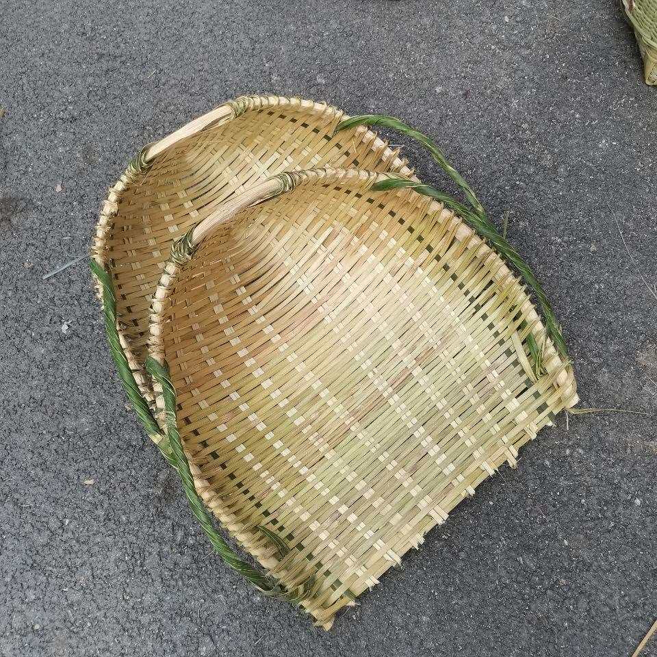 挑土簸箕农用建筑垃圾挑土箕筲手工竹编簸箕粪箕畚斗挑菜筐箩篓
