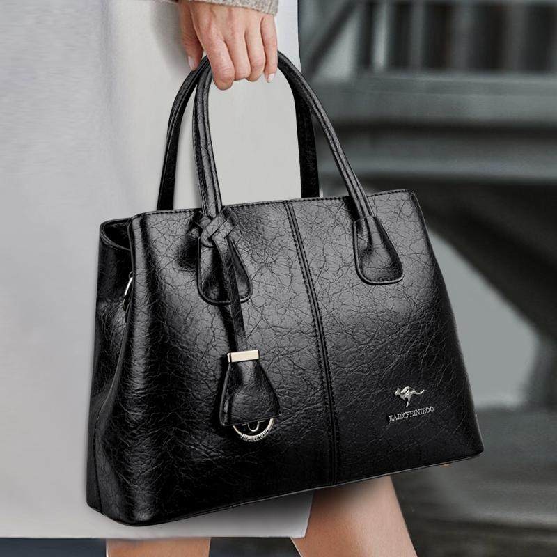 品牌大气真皮手提包女通勤包包女士2026新款时尚中年大容量妈妈包