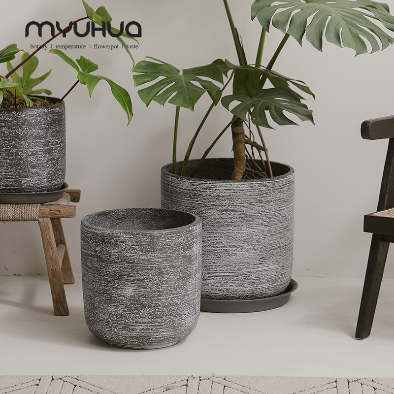 简约创意水泥花盆灰色大口径客厅落地龟背竹大型植物绿植大号花盆,鲜花速递/花卉仿真/绿植园艺,花盆,淘宝优惠券,粉丝福利购,淘宝优惠卷