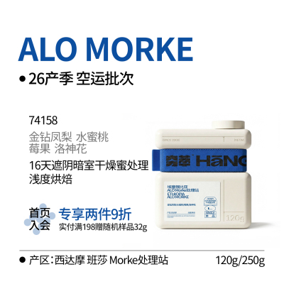 AloMorke咖啡豆暗房蜜处理手冲