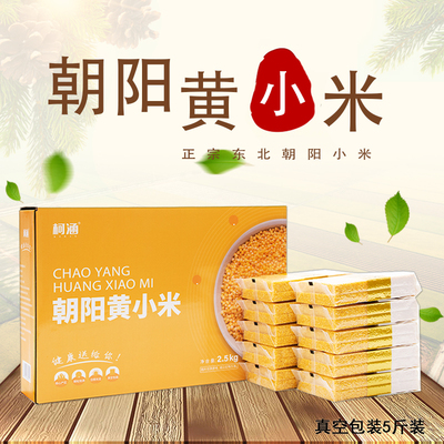 东北辽宁朝阳黄小米礼盒装月子米礼品粥米年货过年长辈送礼5斤装