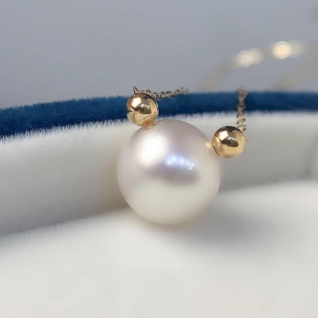 【来了就好】【Z1855】金福娃娃18K金珍珠吊坠