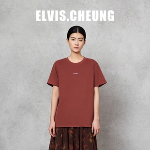 ELVIS.CHEUNG25秋冬财源滚滚短袖T恤女高级感显瘦气质时尚