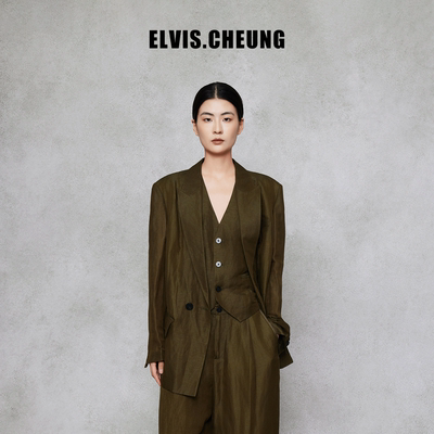 ELVIS.CHEUNG25丝麻复古西装外套