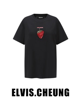 ELVIS.CHEUNG25秋冬新款红利满枝T恤时尚百搭休闲宽松显瘦短袖女