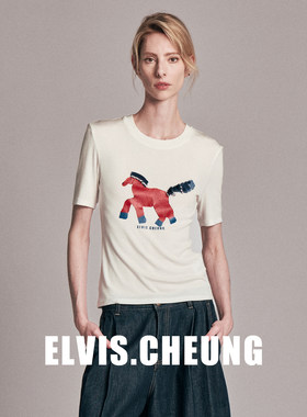 ELVIS.CHEUNG马年小马印花T恤