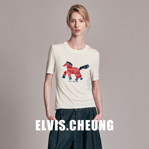 ELVIS.CHEUNG马年小马印花T恤