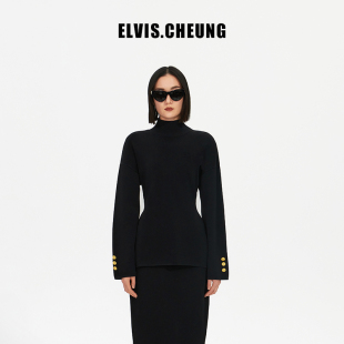 ELVIS.CHEUNG23秋冬新品 高级郁金香型中长款 秀场同款 针织毛衣