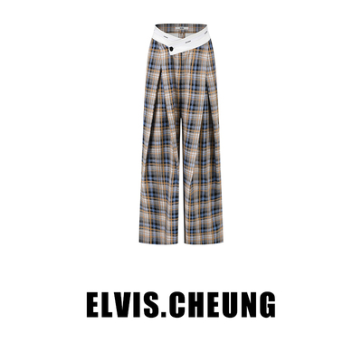 ELVIS.CHEUNG交叉褶阔腿裤