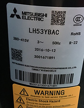 LNB53FCAMC全新原装三菱变频空调压缩机LBN42FSAMC LNB42FSCMC