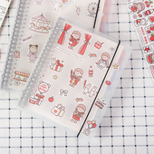 简约PP活页本A5B5可拆卸小清新学生用手帐日记本方格横线笔记本子