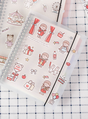 简约PP活页本A5B5可拆卸小清新学生用手帐日记本方格横线笔记本子