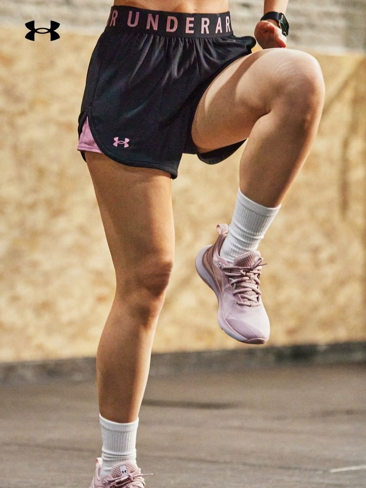 安德玛ua play up女子透气训练运动5英寸短裤1355791