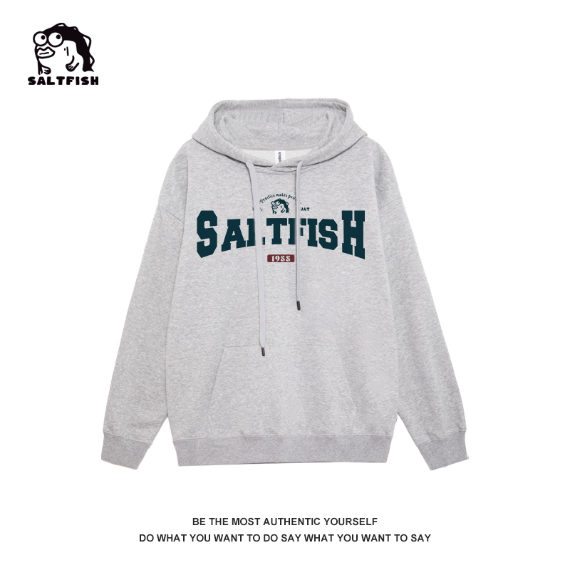 SALT全场买一送一蓝色卫衣上衣女