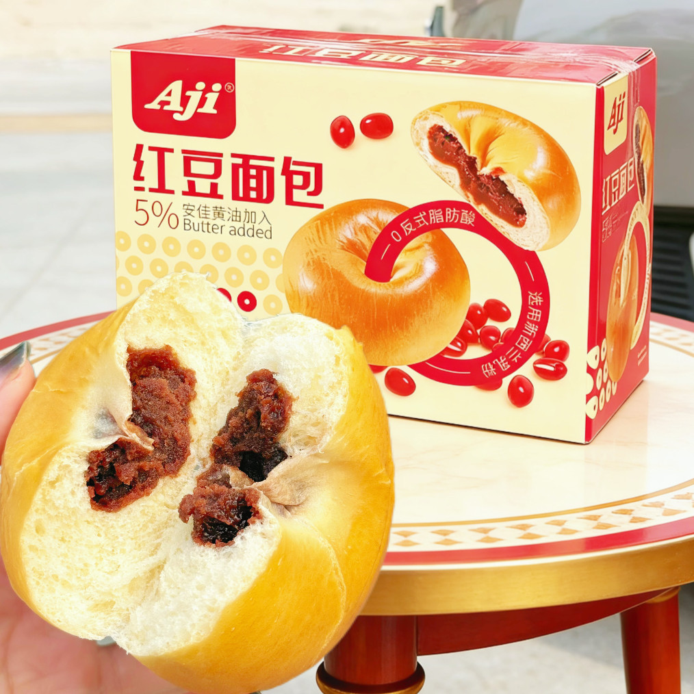 AJI红豆夹心面包营养早餐好吃