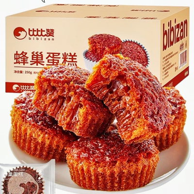 比比赞蜂巢蛋糕面包早餐休闲零食