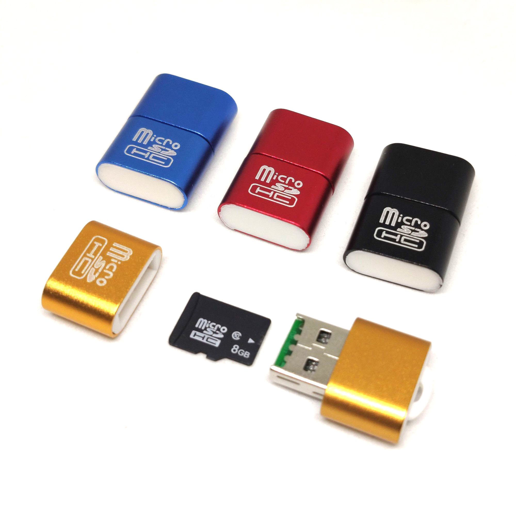 金属读卡器高速2.0手机音响车载MiroSD/TF内存卡U盘MP3迷你转换器