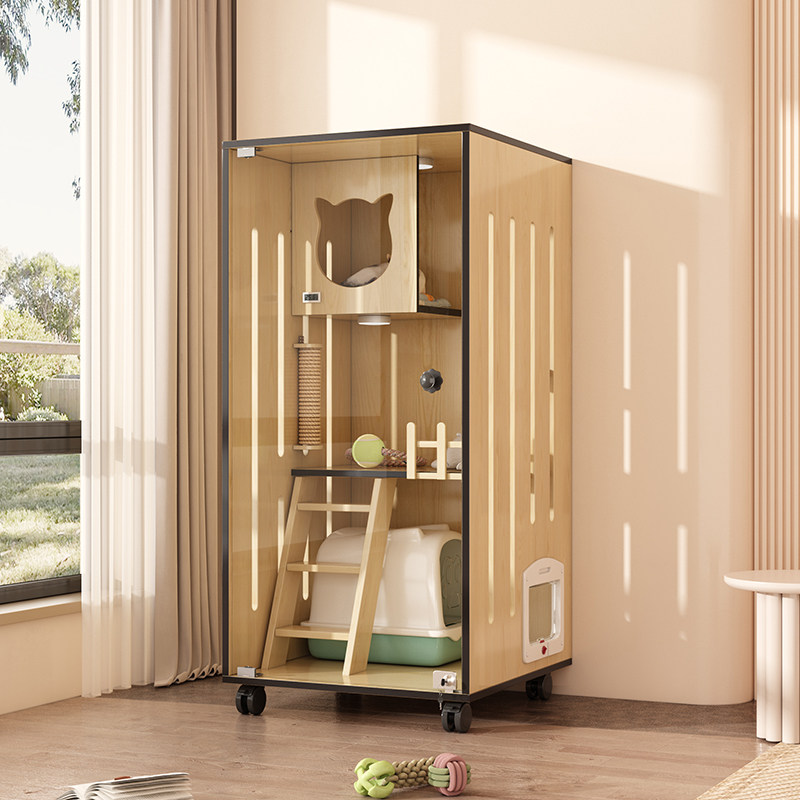 猫别墅猫笼子家用全景猫柜木质猫屋猫舍室内猫窝豪华猫房子大空间