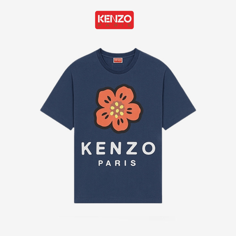 KENZO法国高田贤三新款海棠花BOKE花朵印花男女情侣款短袖T恤潮牌怎么看?
