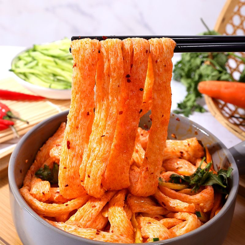 河南牛筋面凉拌免煮自制辣条原料食材凉皮干货牛津面方便速食小吃