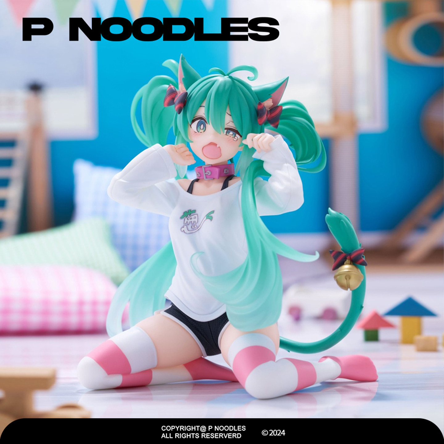 正版现货 初音未来 Desktop Cute 猫耳长袖衣 景品手办