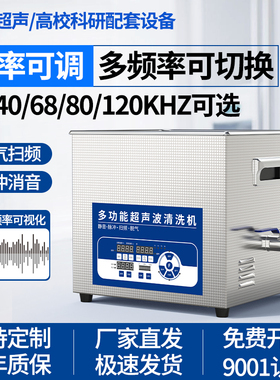 双频68K/80K/120K超声波清洗机实验室用高频大学科研实验振荡设备