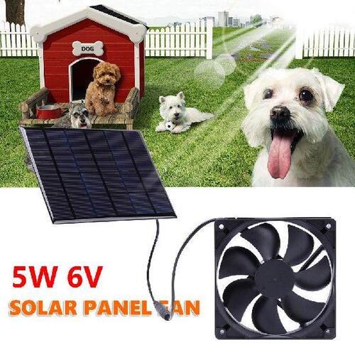 5W USB Solar Panel Kit 6V Portable Exhaust Fan Mini