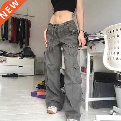 Y2K Pockets Cargo Pants Women Harajuku Vintage 90s Aesthetic