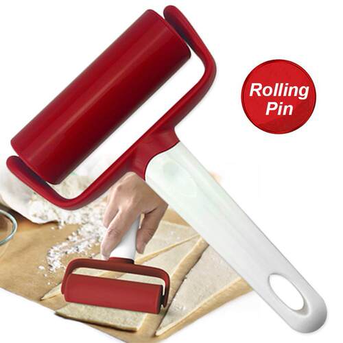 Handheld Pastry Pizza Roller Non Sticky Rolling Pin Kitchen