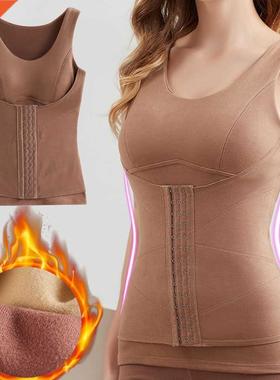 Corset Top Thermal Underwear Body Shaper Tops With Bra Women