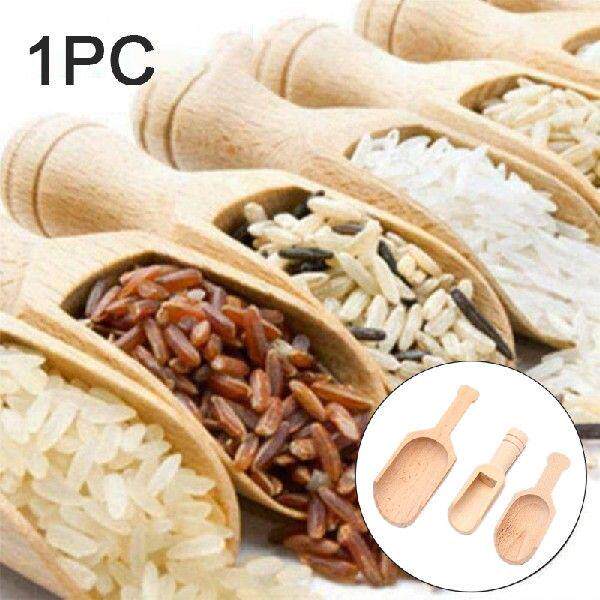 1pcs Mini Wooden Scoops Bath Salt Spoon Candy Flour Spoon