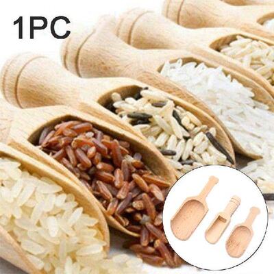1pcs Mini Wooden Scoops Bath Salt Spoon Candy Flour Spoon