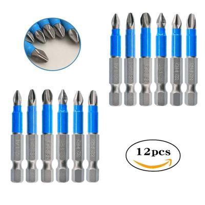 12pcs Magnetic Non-slip Screwdriver Bit Set PH2 Phillips Cro