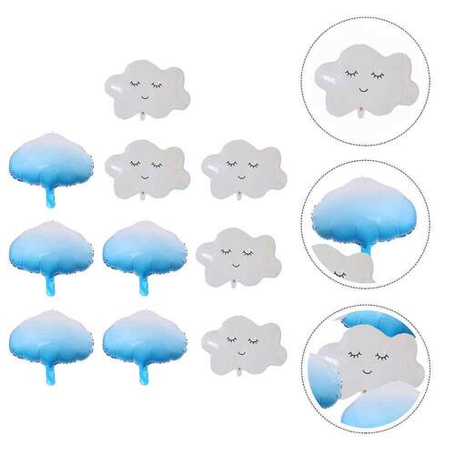 10pcs Decorative Cloud Shaped Balloon Kit Wedding