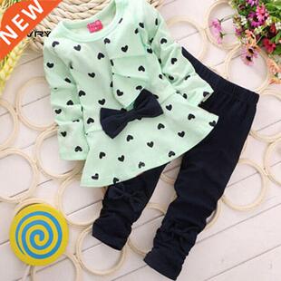 2Pcs Newborn Infant Baby Girls Clothes Set Spring Autumn Tod