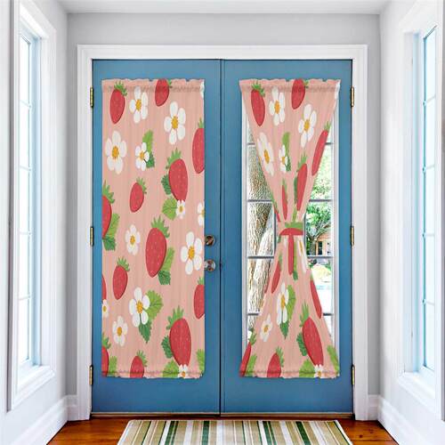 Strawberry Flowers Japanese Door Curtan for Lvng Room
