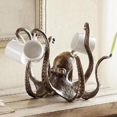 Octopus Tea Cup Holder Large Decorative Resin Octopus Table