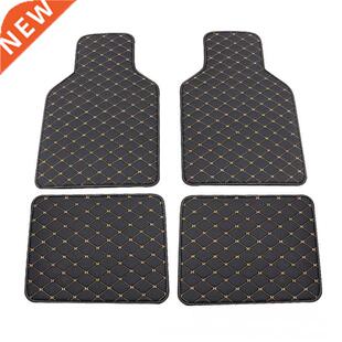 Floor Mats Universal Fit 4pcs PU Leather Car Floor Mat Water