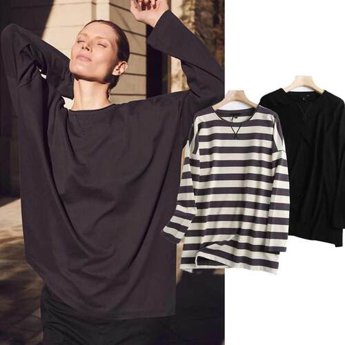 Withered 2021 SS England Street Vinatge Striped O-neck Cotto