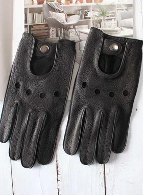 New Leather Gloves Men's Single-Layer Thin Section Outdoor R