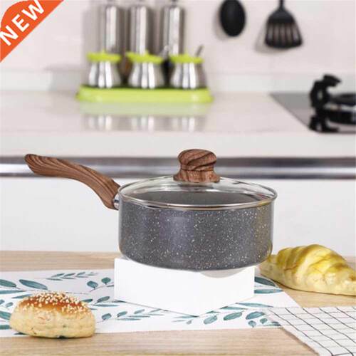 Maifan Stone Non-stick Pan Milk Pot Saucepan With Glass Lid