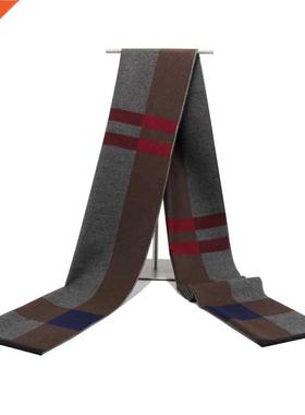 2017New Plaid Men Scarf Warm Winter Scarf Unisex Men Blanket