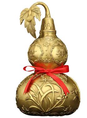 Copper Gourd Ornaments Lucky Large Open Pure Brass Hallway
