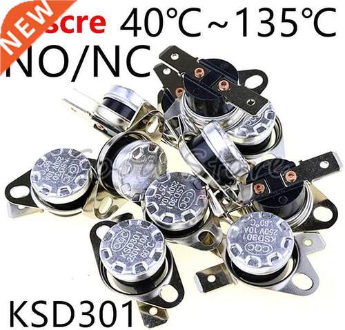 KSD301 10A 250V 40~135 degree Ceramic Normally Open/Normally