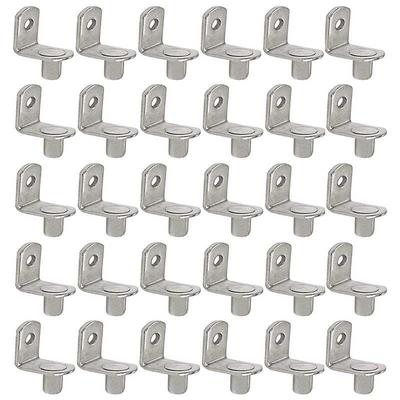 50 Pcs Shelf Support Pegs 6Mm L-Shaped Shelf Support Nickel