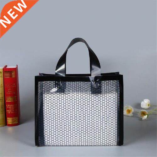 50pcs 15C Large White Black Clear Plastic Shopping Clothes
