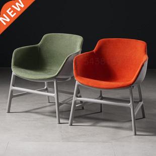 Nordic single sofa chair home living room chair fabric back