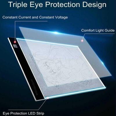A4 A5 3 Level Dimmable LED Drawing Copy Pad Board for Baby T