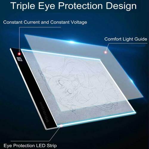 A4 A5 3 Level Dimmable LED Drawing Copy Pad Board for Baby T