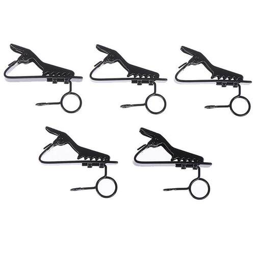 5pcs Microphone iron clip tie clip mic lapel collar clip mic